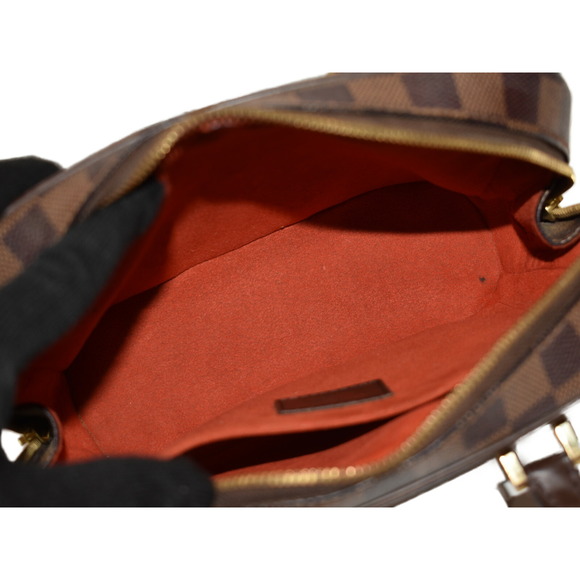 Louis Vuitton Ebene Saria Handbag Damier Bag Brown Canvas - Picture 6 of 8